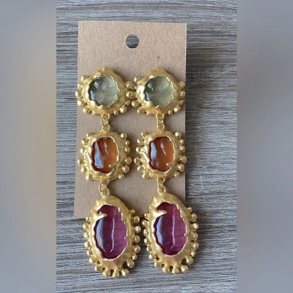 Zara drop earrings A138 - Picture 2 of 5